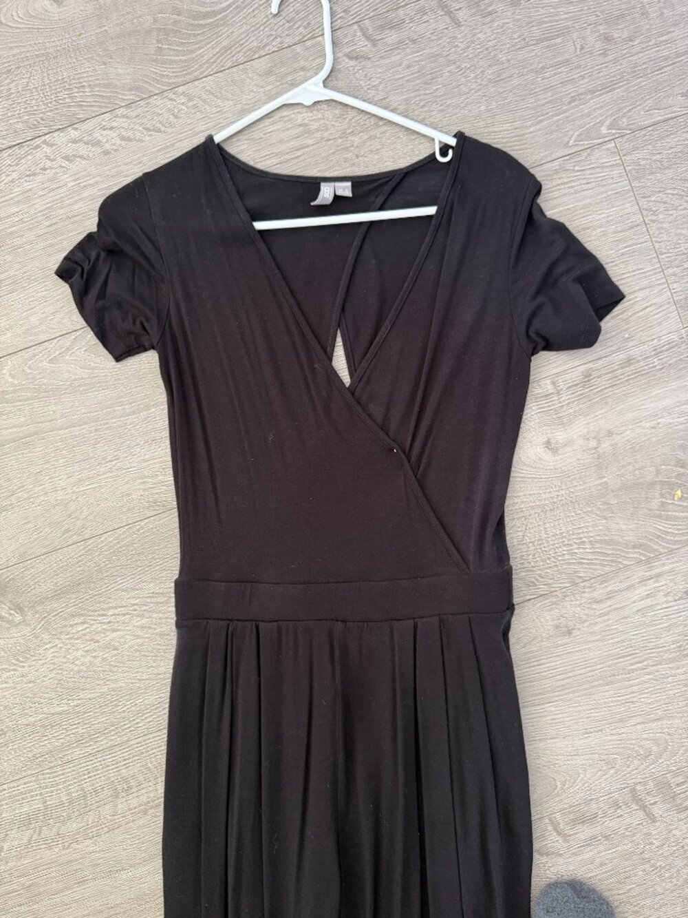 ASOS Black Wrap Wide Leg Jumpsuit Size US 4 - Picture 2 of 5